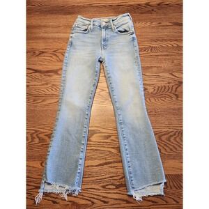 Mother Jeans The Insider Crop Step Fray in Limited Edition Size 25 Light Wash